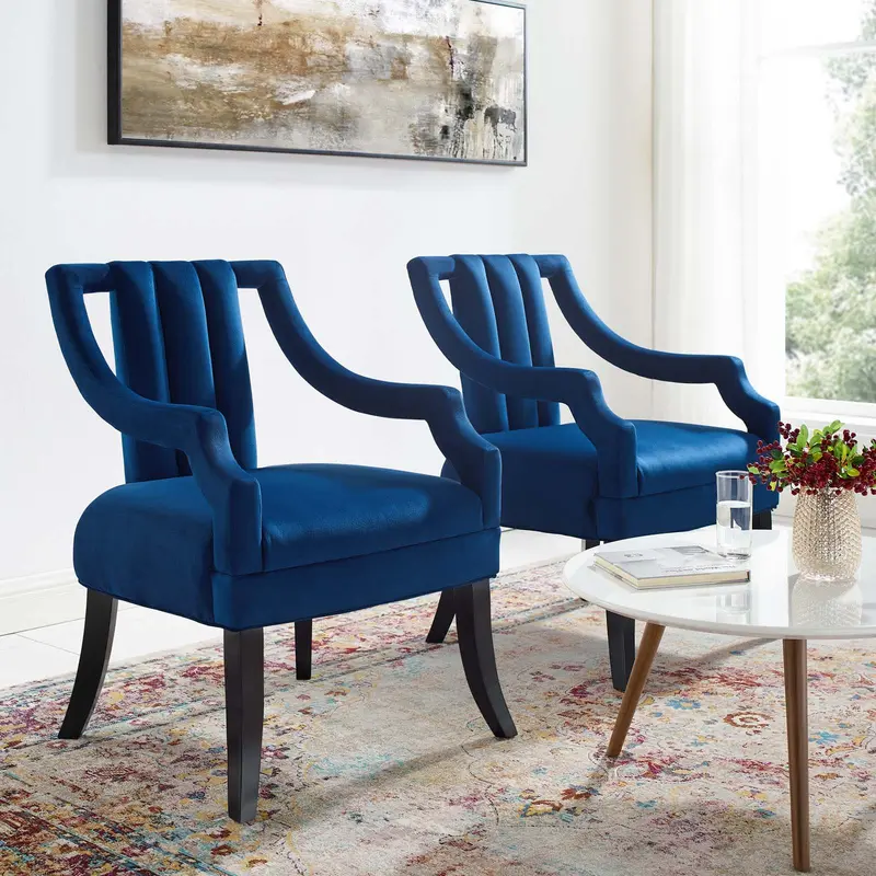 Harken Accent Chair Performance Velvet Set of 2 By Modway - EEI-4429