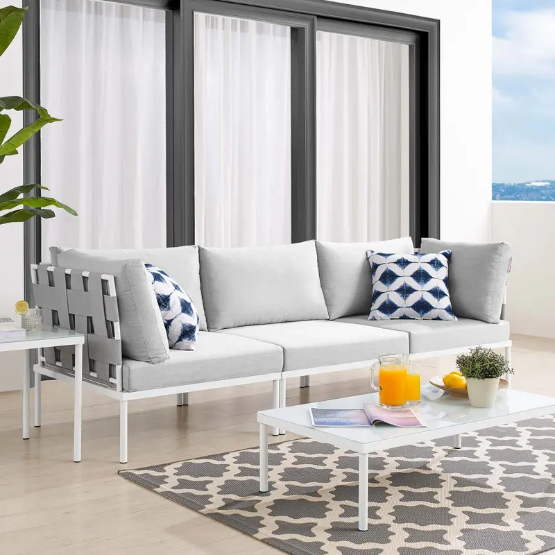 Harmony Sunbrella® Outdoor Patio Aluminum Sofa By Modway - EEI-4968