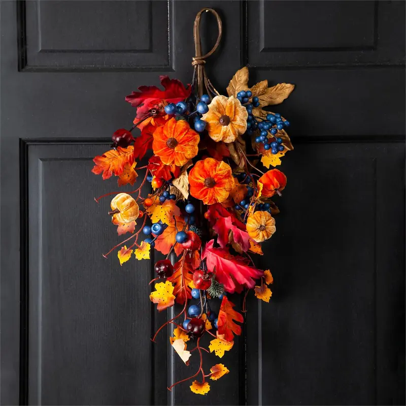 Harvest Blossom Pumpkin Wall Hanger