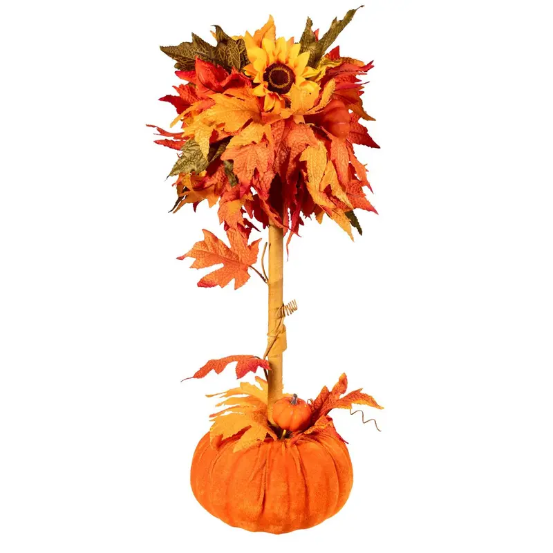 Harvest Blossom Tree, Autumn Sunflower Topiary, 22"H