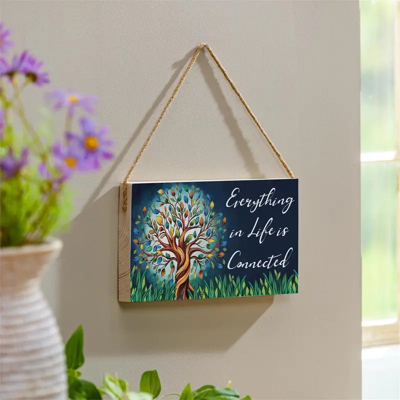 Harvest Blossom Tree Of Life Hanging Sign, 11"x6”