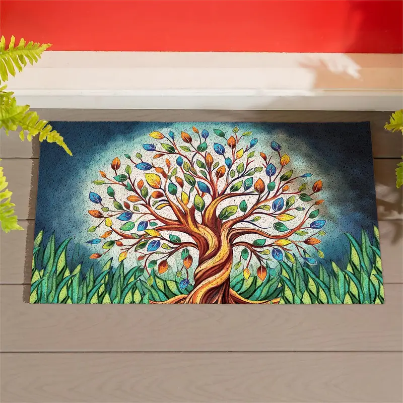 Harvest Blossom Tree Of Life PVC Mat, 28"x16"