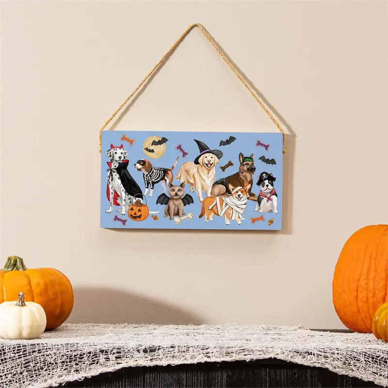 Haunted House Hanging Sign, 11"x6"