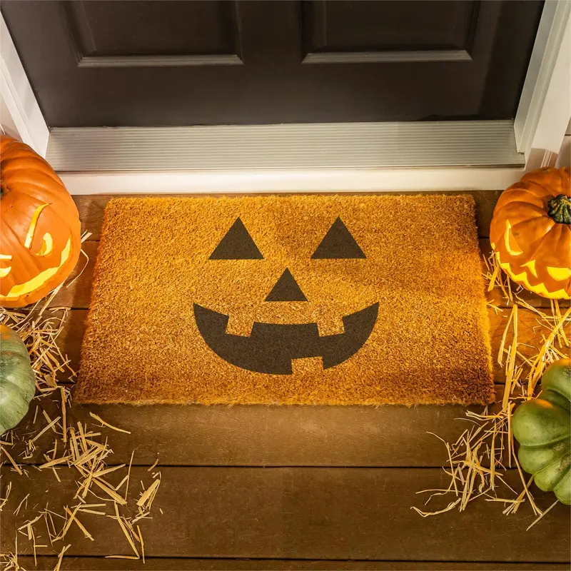 Haunted House Jack Lantern Coir Mat, 28"x16"
