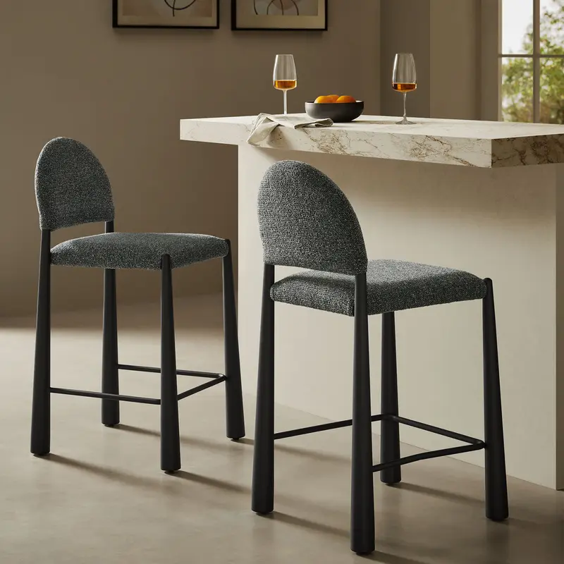 Hayley Upholstered Fabric Counter Stool by Modway