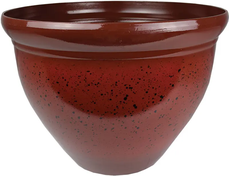 HC Pizzazz Resin Pottery Planter Red 12 in. Lightweight Outdoor & Indoor Decorative Plant Pot - Deal of The Week