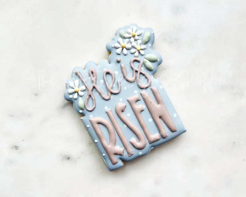 He is Risen Daisy Plaque - Cookie Cutter
