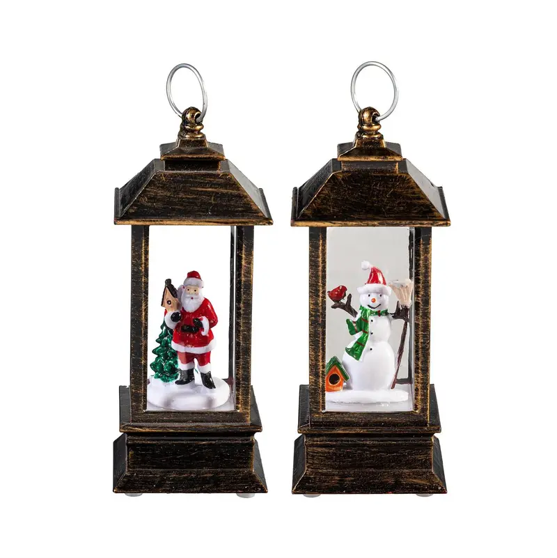 Heartfelt Cheer LED Table Decor Christmas Character Plastic Lantern, CDU, 5"H