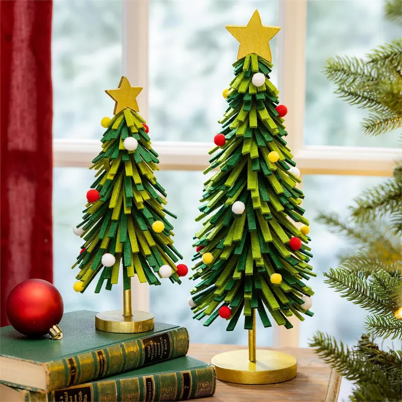 Heartfelt Cheer Table Décor Christmas Tree Fabric and Wood Set