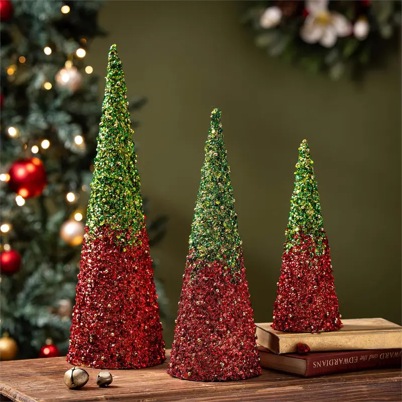 Heartfelt Cheer Table Décor Glitter Conical Paper Set