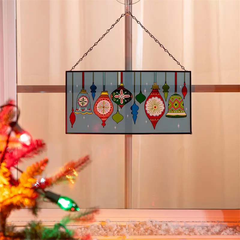 Heartfelt Cheer, Wall Decor, Stained Glass, Ornaments, 12" L x 6" H