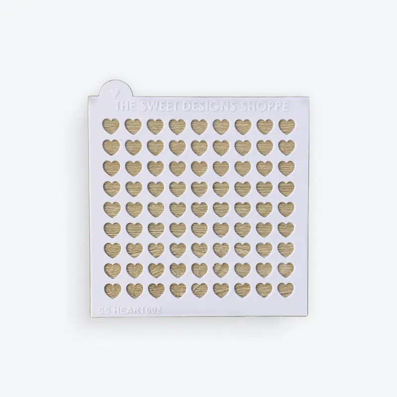Hearts Sprinkle Stencil - 11mm Heart Size