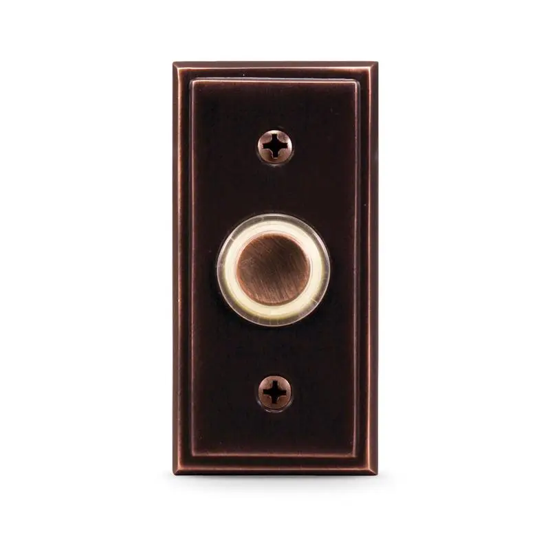 Heath Zenith Oil Rubbed Bronze Metal Wired Pushbutton Doorbell - Open Box