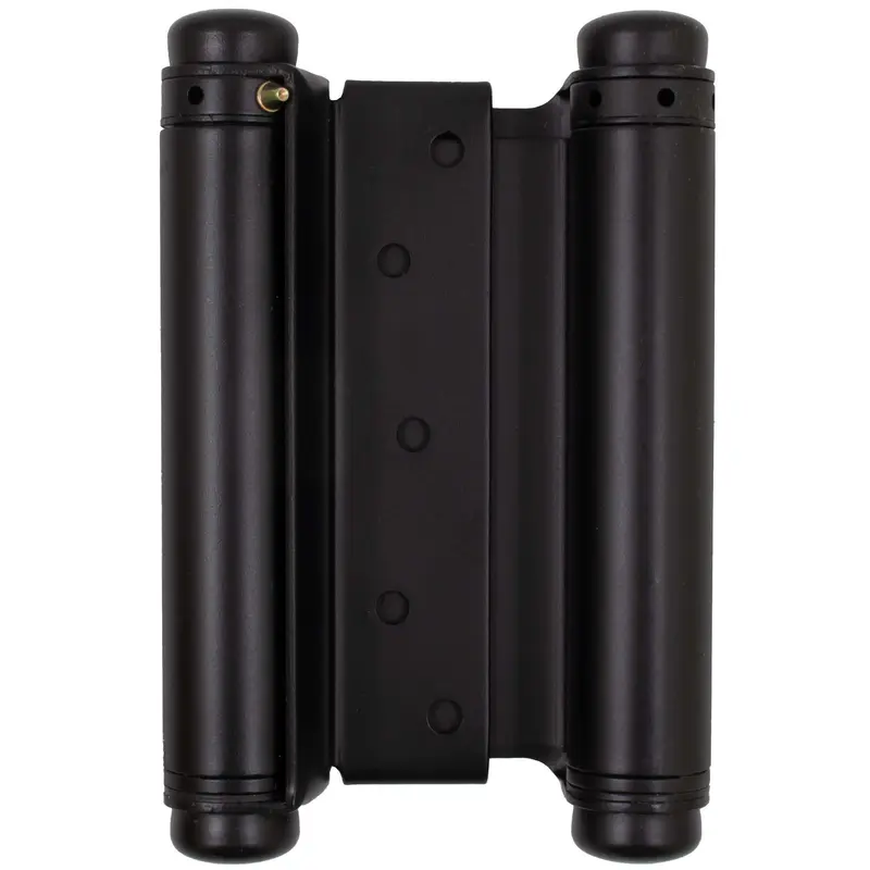 Heavy-Duty Double Acting Spring Hinge, 6 Inches, Fits Doors 1 1/4 inch to 1 3/4" Thick, 125-lb. Rating (3 Hinges), 1-Pack, Matte Black by Stone Harbor Hardware (C) - Open Box