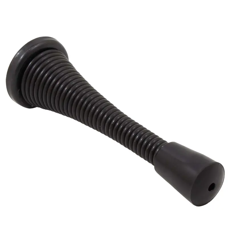 Heavy-Duty Spring Door Stop, 3 Inches, Matte Black by Stone Harbor Hardware
