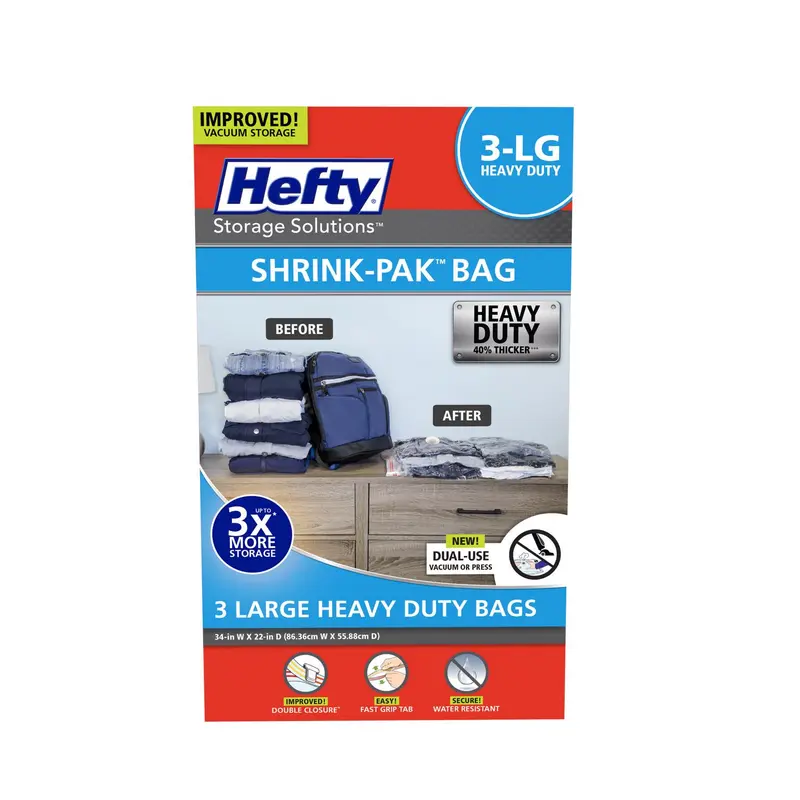 Hefty Shrink-Pak Clear Vaccum Storage Bag (Pack of 2)