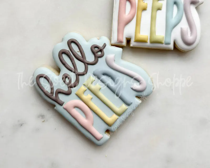 hello PEEPS Plaque - Cookie Cutter