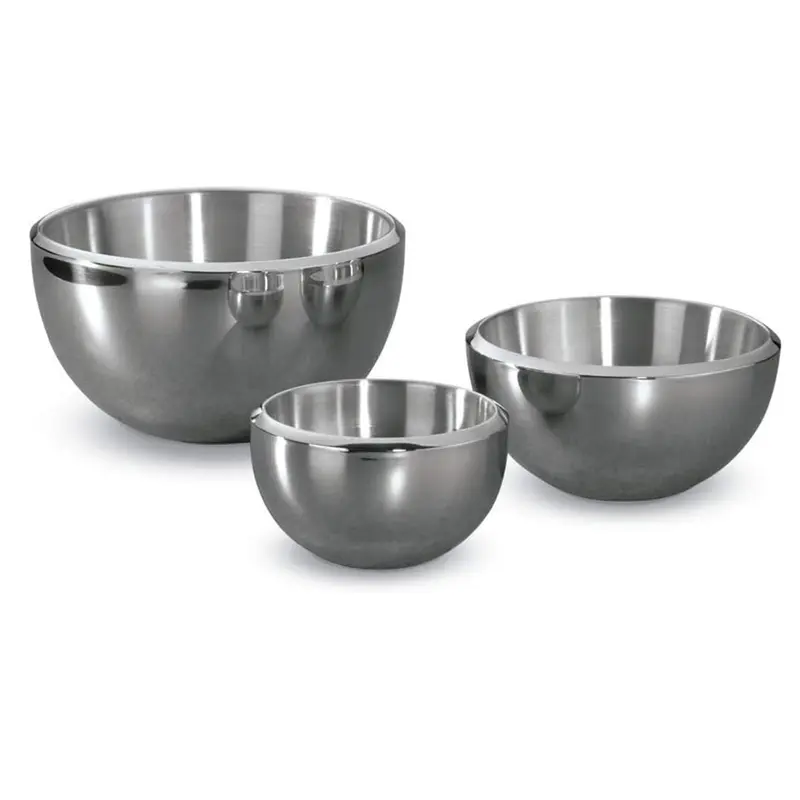 Heritage Steel Milano Serving Bowl Set, Stainless Steel
