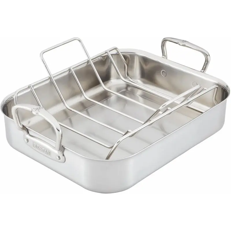 Hestan Provisions Large Classic SS Roaster w/rack (16.5x11.75"x3.5")
