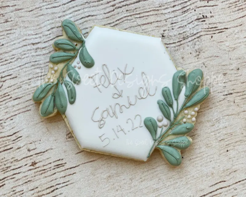 Hexagon Eucalyptus Felix Plaque - Cookie Cutter