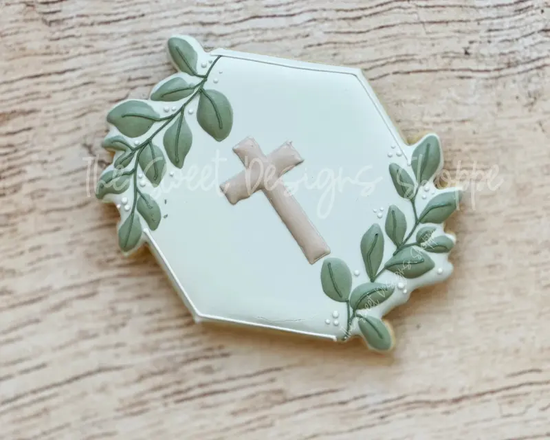 Hexagon Eucalyptus Samuel Plaque - Cookie Cutter