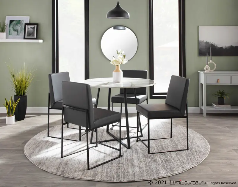 High Back Fuji Dining Chair - Set of 2 Gray By LumiSource - DC-HBFUJI BKGY2