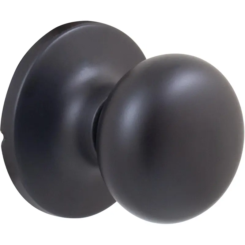 Highland Door Knob, Passage (Hall/Closet) Latch, Matte Black by Stone Harbor Hardware