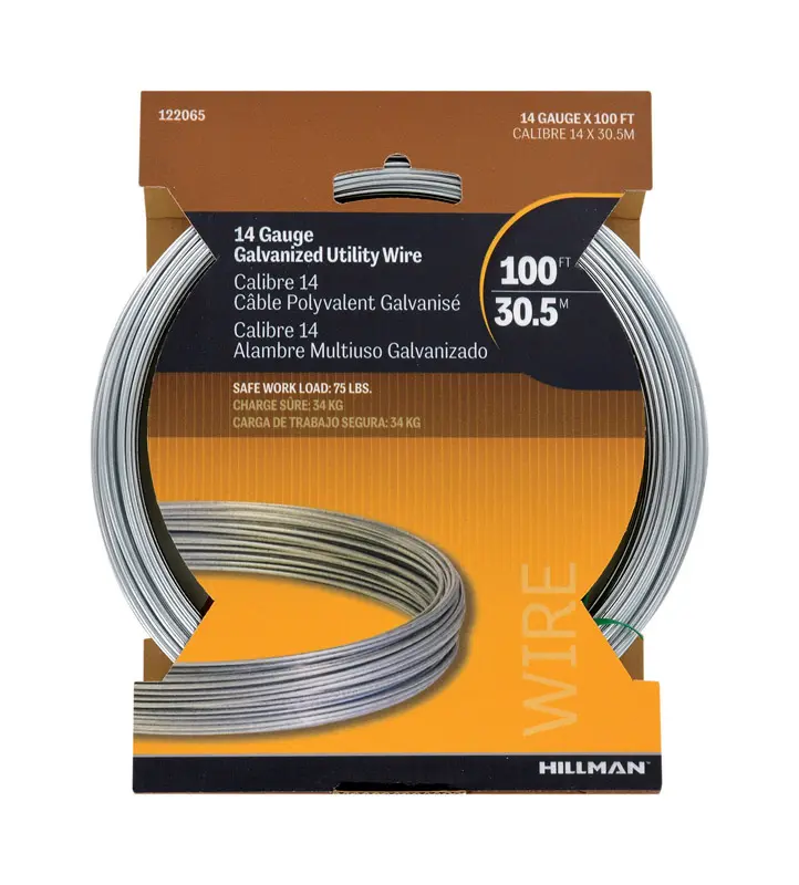 Hillman 0.078 - 0.082 in. D X 100 ft. L Galvanized Steel 14 Ga. Wire - Open Box