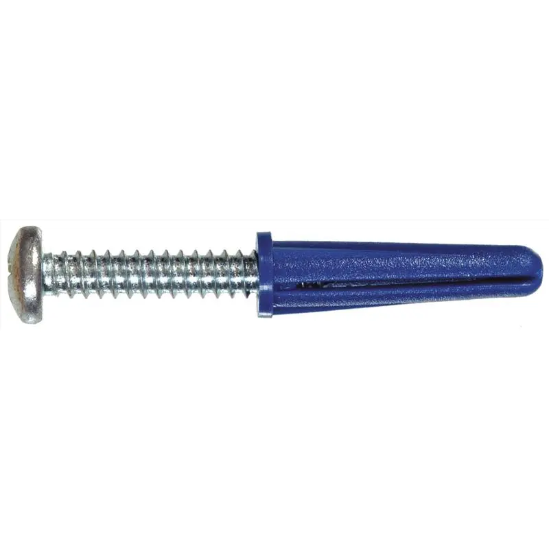 HILLMAN .164 in. D X 0.88 in. L Plastic Pan Head Conical Anchor 50 pc (Pack of 5)