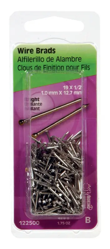 Hillman 19 Ga. x 1/2 in. L Bright Steel Brad Nails 1 pk 1.75 oz. (Pack of 6) - Open Box