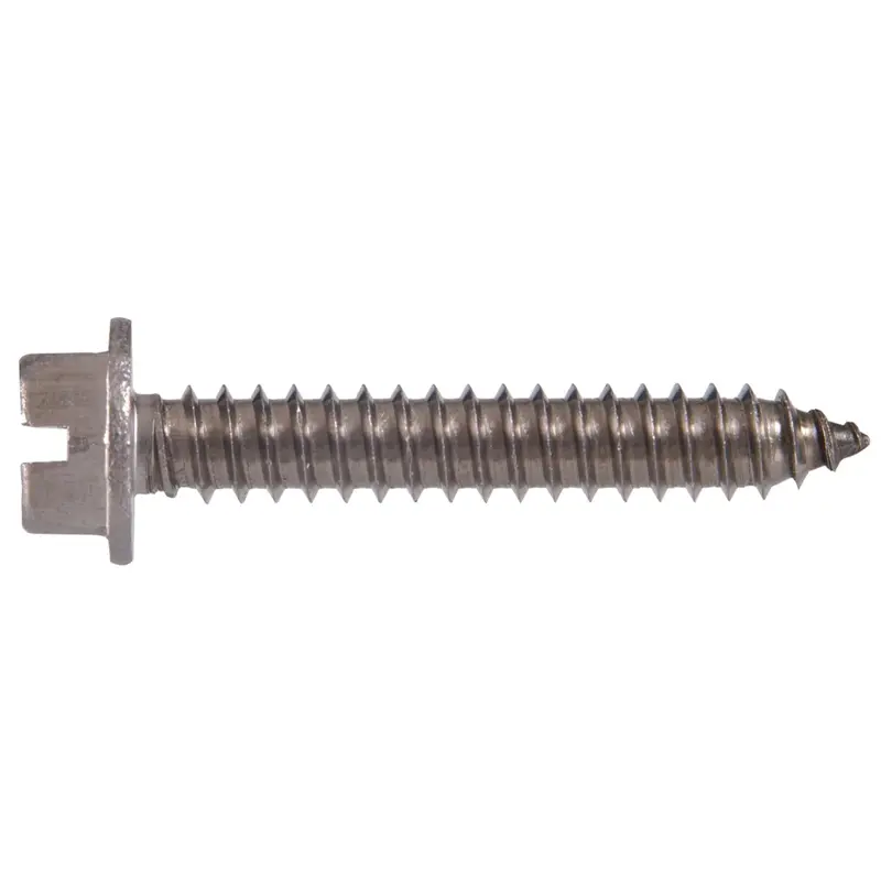 HILLMAN No. 10 Ga. X 1-1/2 in. L Slotted Hex Washer Head Sheet Metal Screws 100 pk - Open Box