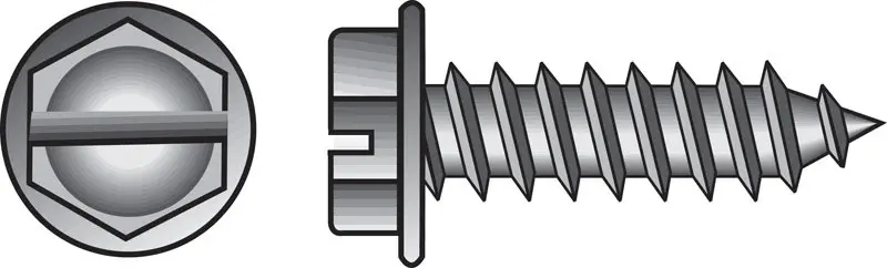 HILLMAN No. 6 Ga. X 1 in. L Slotted Hex Washer Head Sheet Metal Screws 100 pk - Open Box