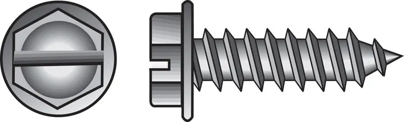 HILLMAN No. 8 Ga. X 1 in. L Slotted Hex Washer Head Sheet Metal Screws 100 pk - Open Box