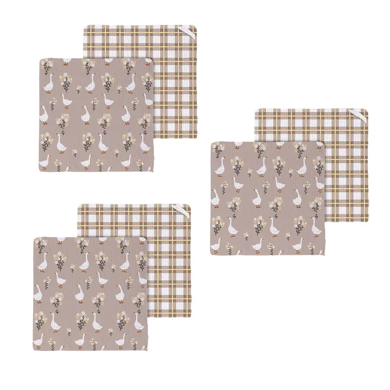 Hillside Pasture Kitchen Towel Quick Dry Dish Cloth, 10"x10", Set of 3