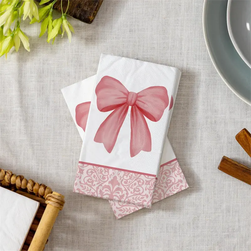 Hillside Pasture Napkin Paper Bow Guest Towel Napkin, 15 Count
