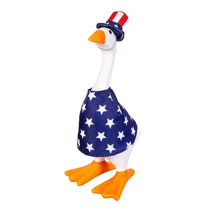 Hillside Pasture Table Decor Fabric Gordy Goose Accessory Set, Patriotic