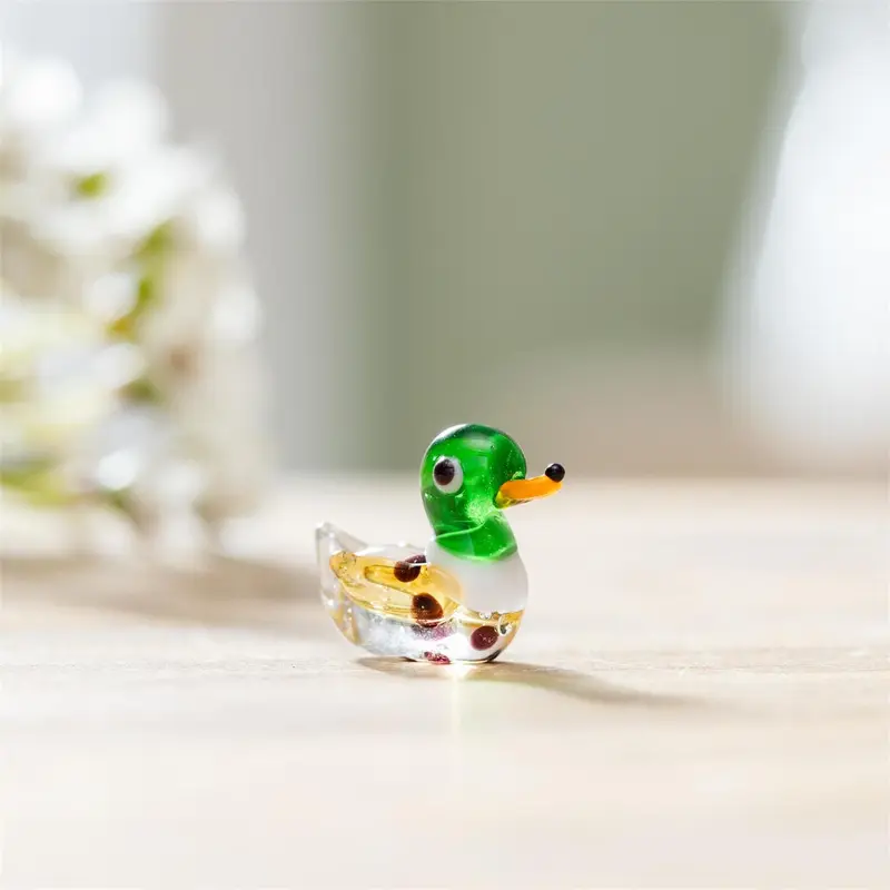Hillside Pasture Token, Glass Duck, Basket display