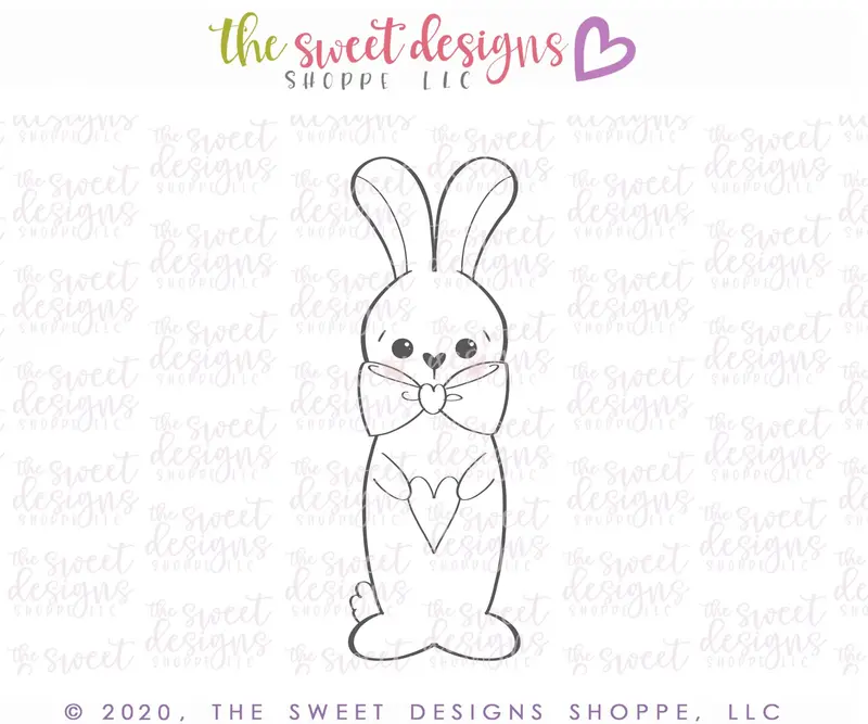 Hipster Long Bunny - Cookie Cutter