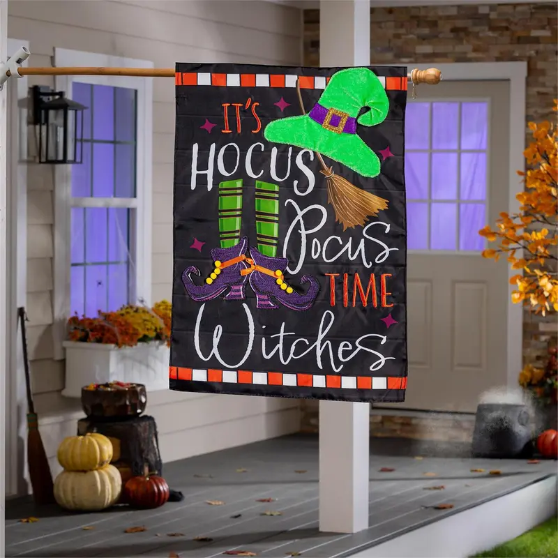 Hocus Pocus Time Applique House Flag
