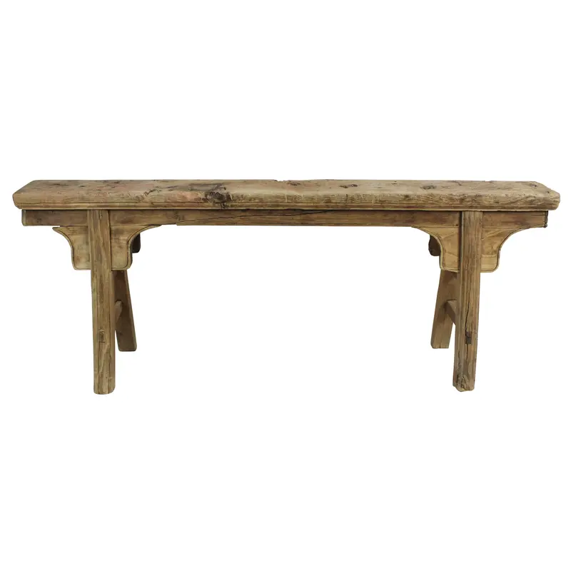 Hokkaido Long Bench, Elm Wood By HomArt