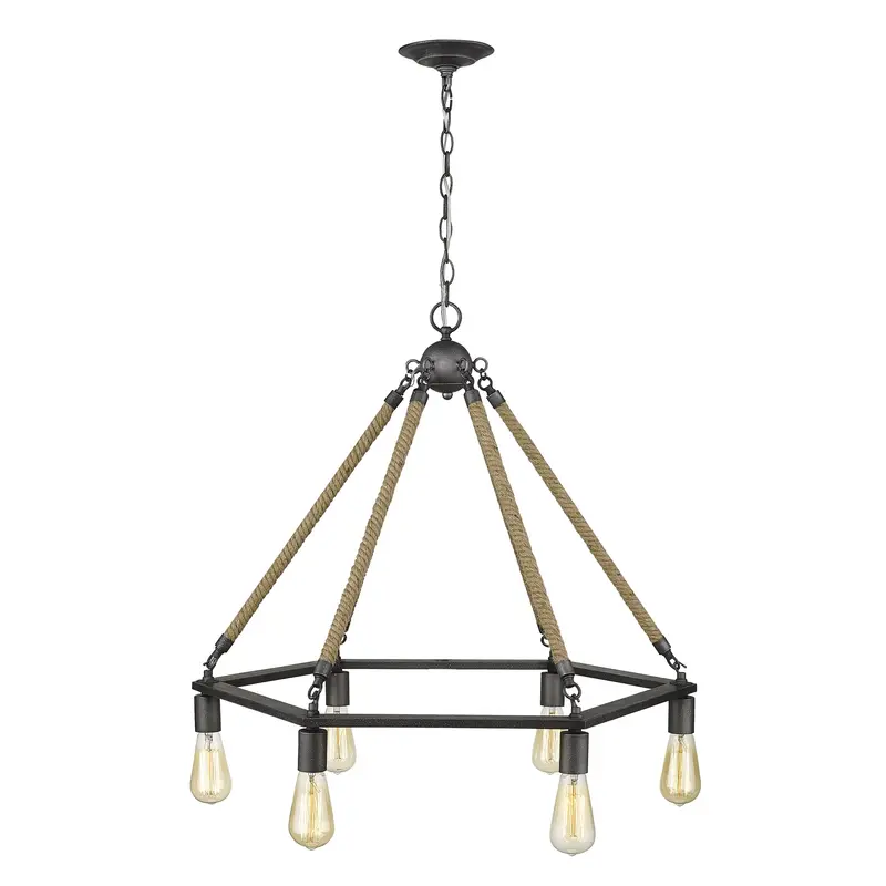 Holden 6-Light Antique Gray Wagon Wheel Chandelier By Homeroots