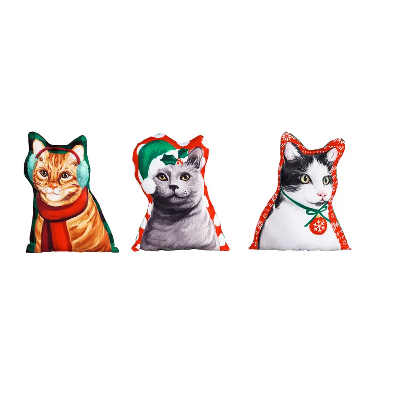 Holiday Cat Mini Pillows, including 3 styles, 4 of each Unit Price $4.5,p3917