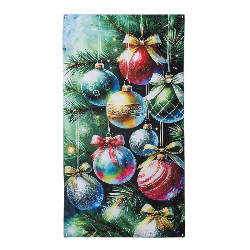 Holiday Ornaments Door Cover