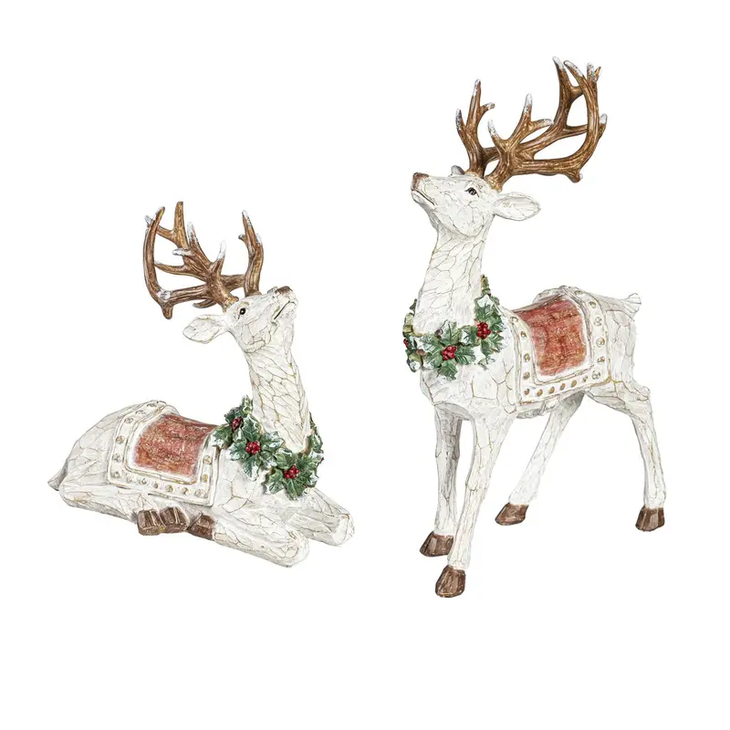 Holiday Reindeer Statue, 2 ASST