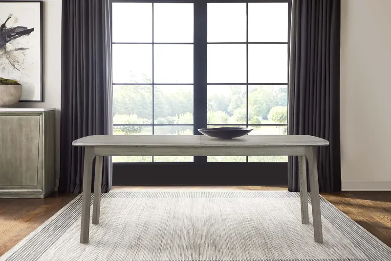 Holland Extendable Rectangle 98" Dining Table in Grey Oak By Armen Living