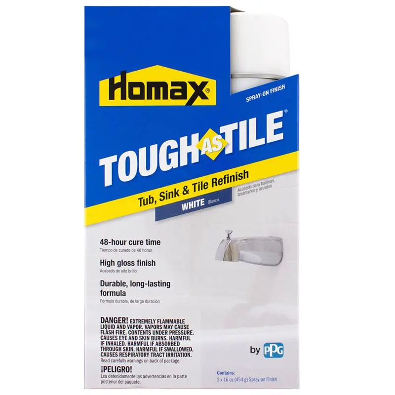 Homax Tough As Tile Gloss White Bathtub and Tile Refinishing Kit 32 oz - Open Box