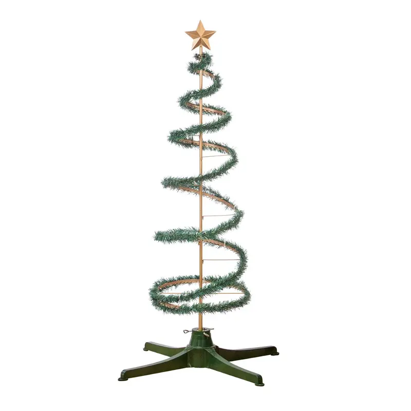 Home Display Iron LED Ornament Floor Display with Electronic Rotation Feature, 72"H