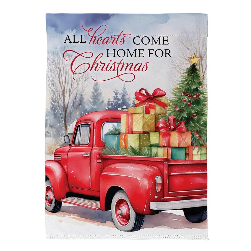 Home For Christmas Suede Flag House