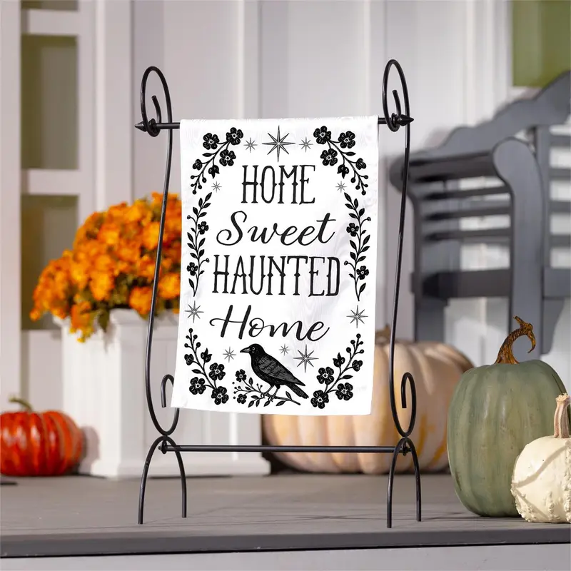 Home Sweet Haunted Home Moire Flag Garden