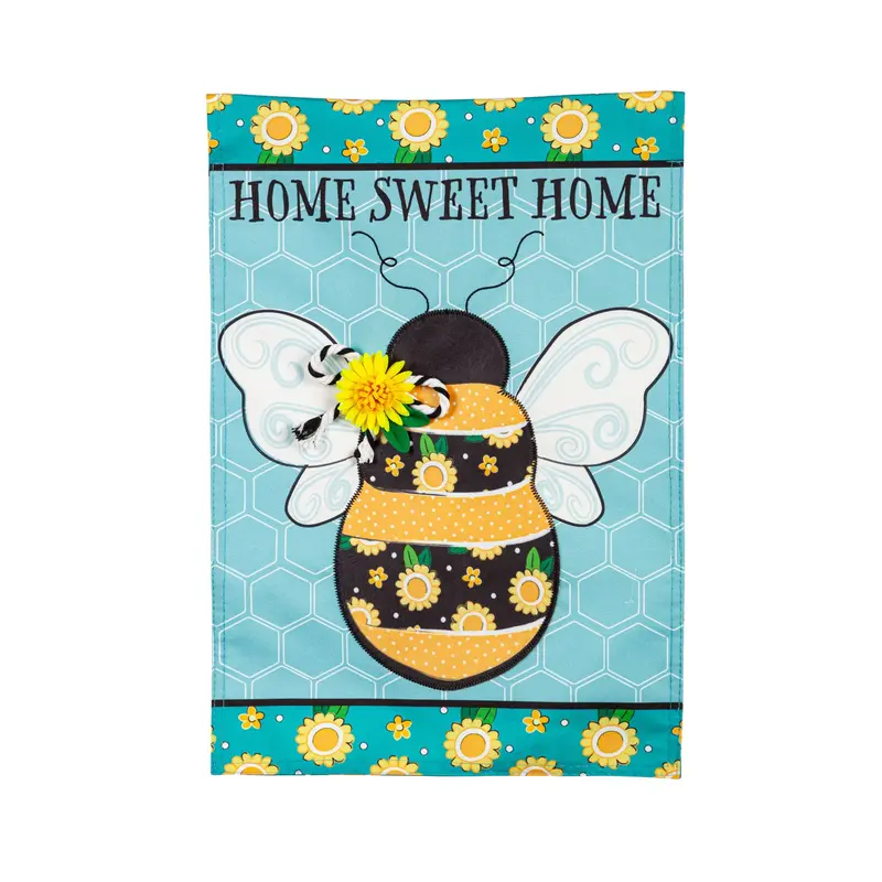 Home Sweet Home Bee Linen Garden Flag,14l11781